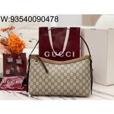 [JHL] 구찌 GG 엠블럼 미디엄 숄더백 브라운 847449 30*19*11cm