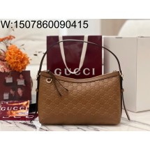 [JHL] 구찌 GG 엠블럼 미디엄 숄더백 브라운 GG 레더 847449 30*19*11cm