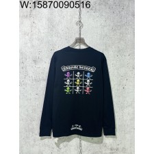 [사슬공장] 크롬하츠 멀티컬러 인물 프린트 긴팔티 블랙