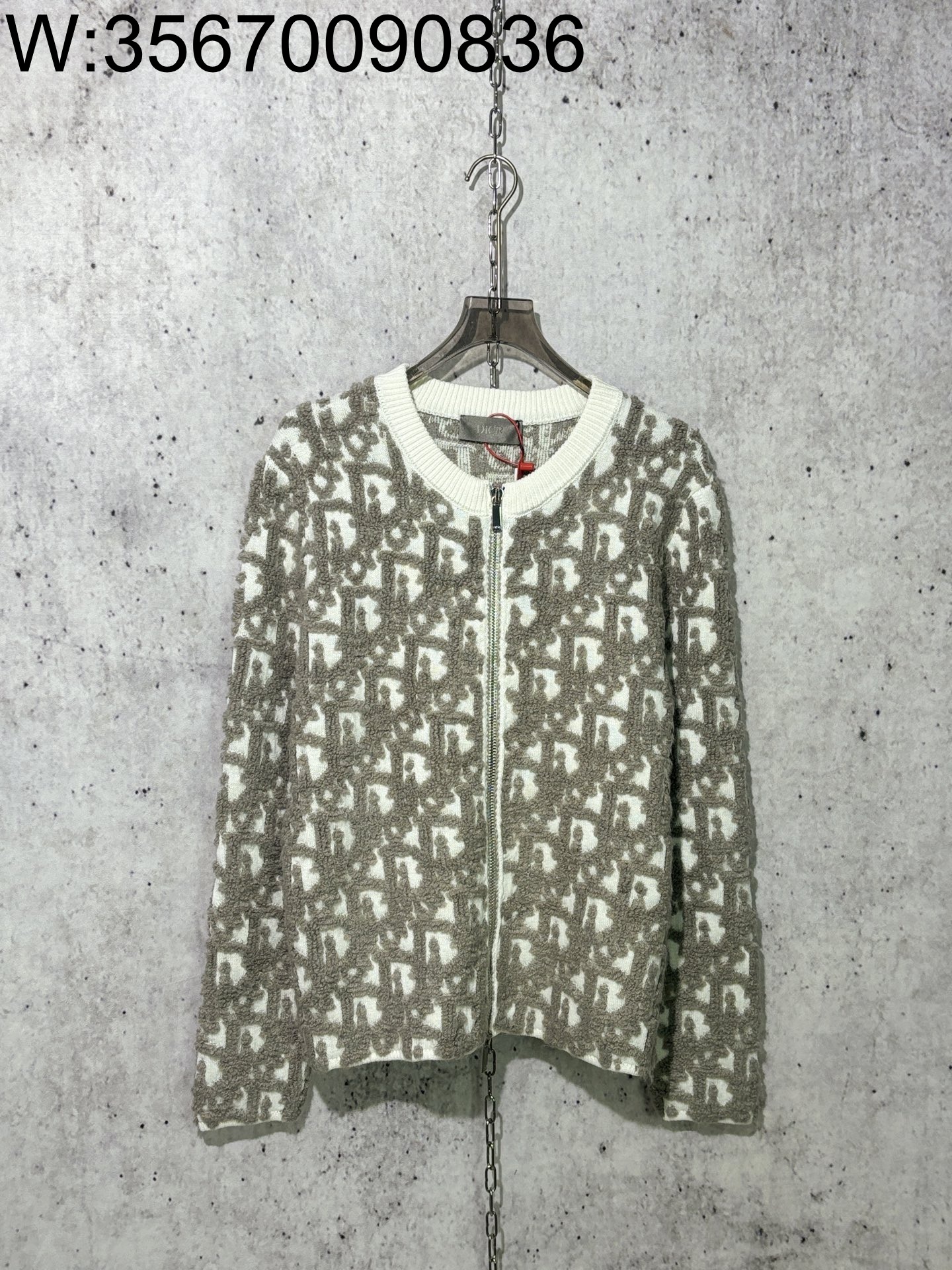 [사슬공장] 디올 FW25 양털혼방 오블리크 지퍼 가디건