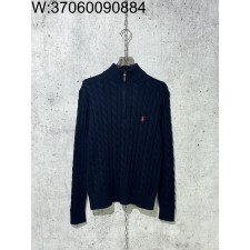 [사슬공장] 폴로 랄프로렌 Ralph Lauren 자카드 순색 반지퍼 니트 네이비