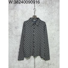 [사슬공장] 디올 오블리크 니트 긴팔 셔츠 네이비 