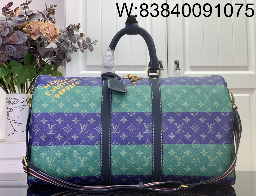 [88factory] 루이비통 키폴 반둘리에 50 M25900 29*23*50cm 그린 블루