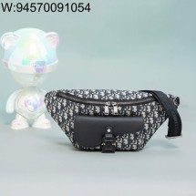 [JHL] 디올 새들 벨트 백 오블리크 자카드 그레인드 카프스킨 베이지 블랙 39*17*10.5cm 