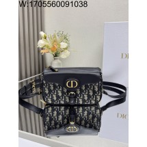 [JHL] 디올 CD 지퍼 숄더백 자카드 블루 20*13.5*5.5cm