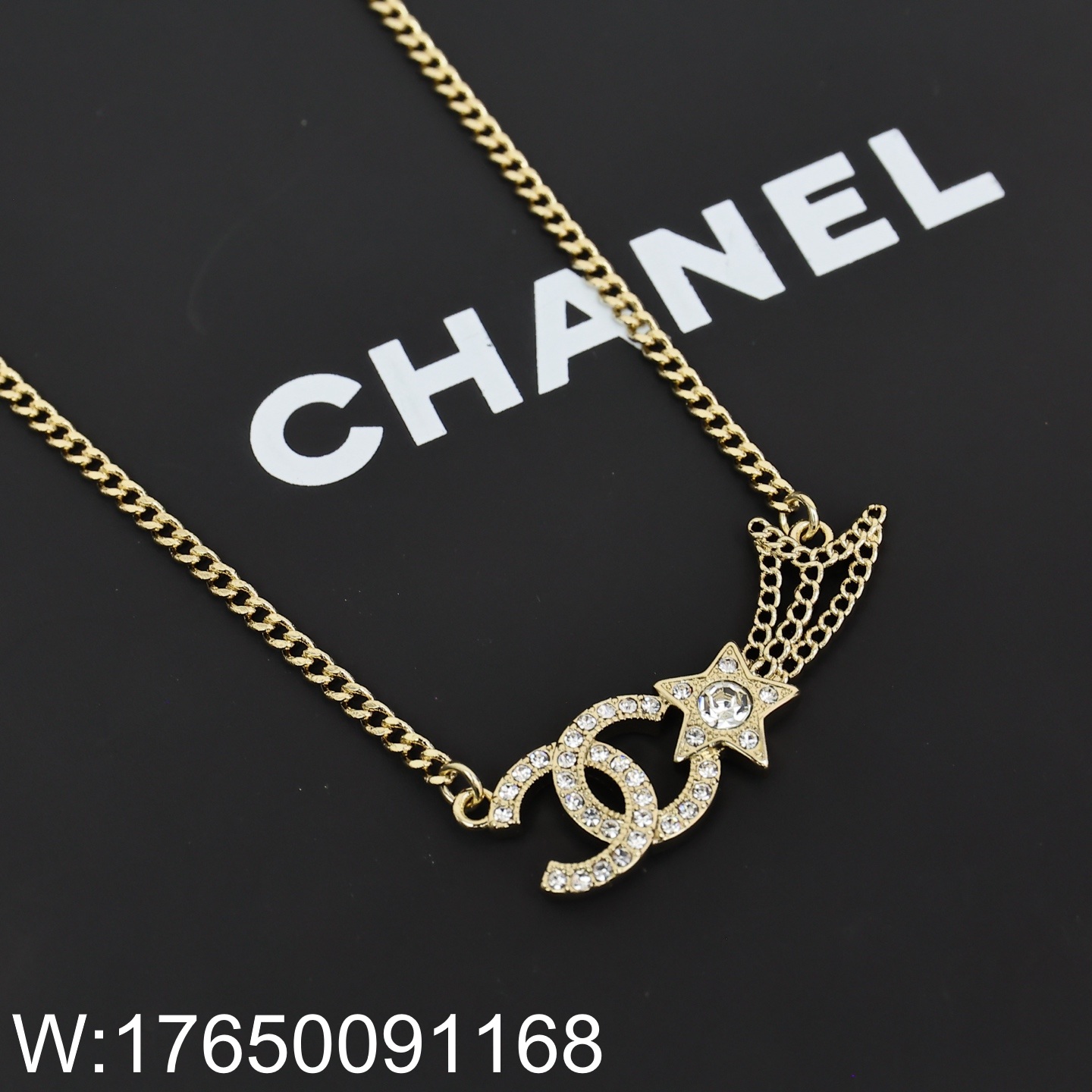 AGG 샤넬 CC로고 유성 별 펜던트 목걸이
