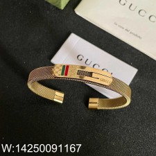 AGG 구찌 모노그램 점보 G 팔찌 골드