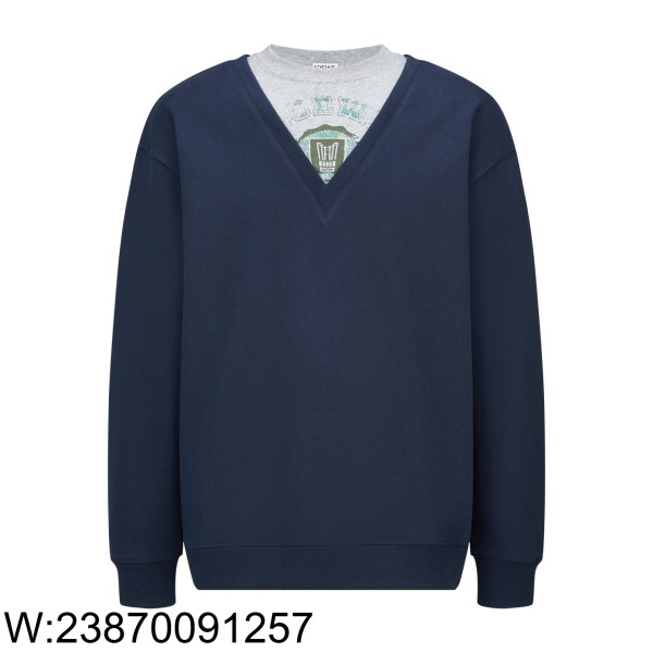 [잔디집2] 로에베 페이크 레이어링 맨투맨 네이비