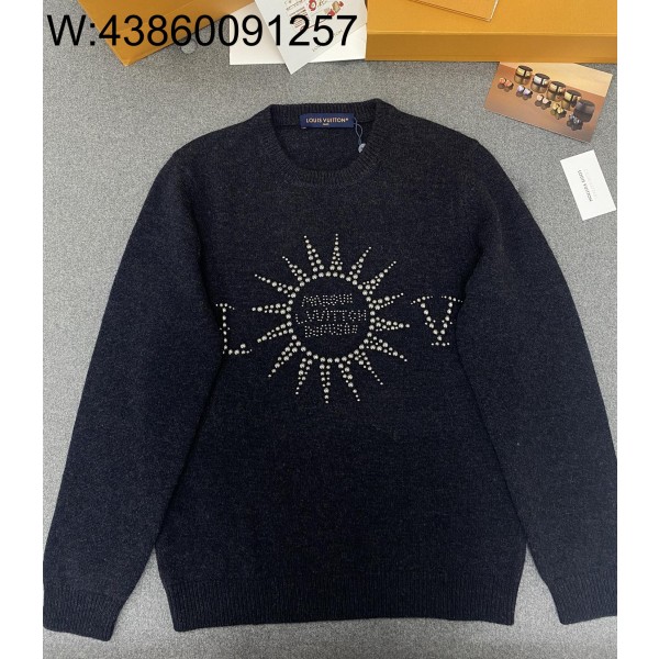 TJ공장 루이비통 모노그램 LV 태양 양털 니트 차콜