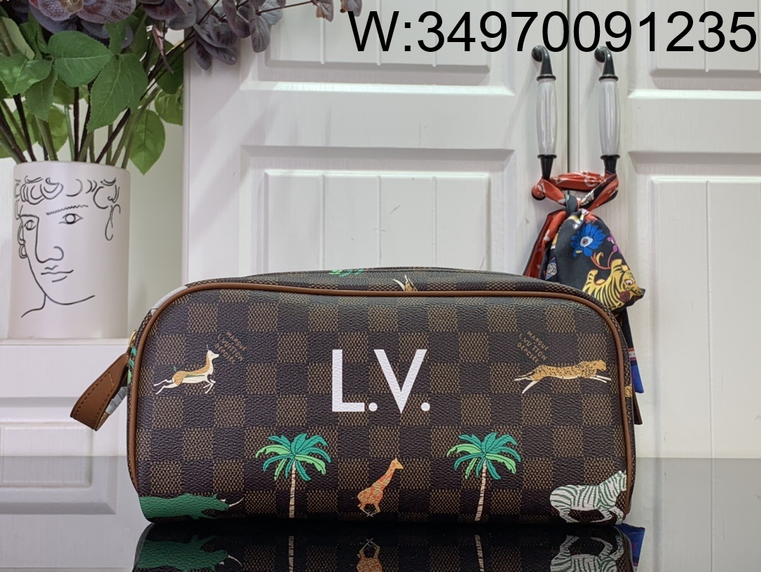 [88factory] 루이비통 돕 키트 다미에 종려나무 M44494 28*15*16.5cm 브라운