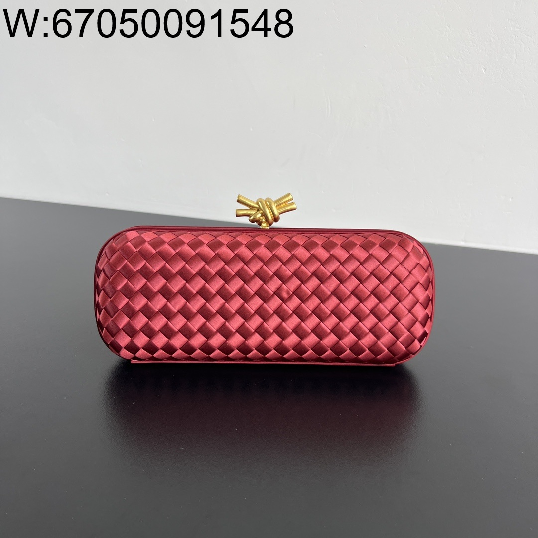 징 팩토리 보테가베네타 놋 717622 25*10*5cm 다크 레드 실크 명주