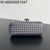 징 팩토리 보테가베네타 놋 717622 25*10*5cm 다크 그레이 실크 명주 8651