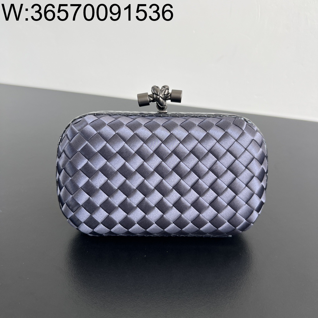 징 팩토리 보테가베네타 놋 717622 16*10*5cm 블루 실크 명주 8651