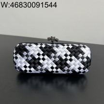 징 팩토리 보테가베네타 놋 717622 25*10*5cm 화이트 블랙 실크 명주 8651