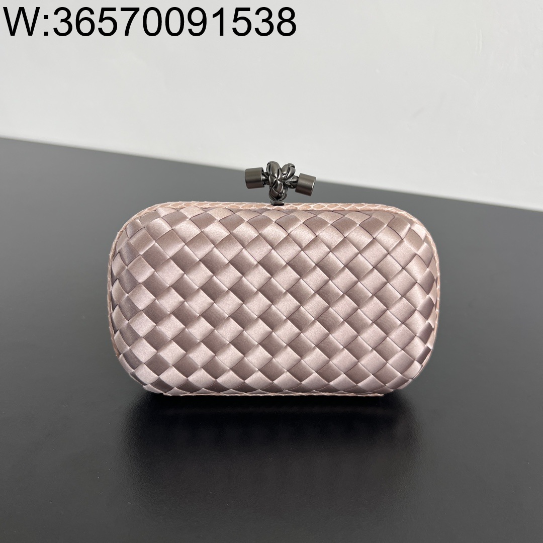 징 팩토리 보테가베네타 놋 717622 16*10*5cm 연핑크 실크 명주 8651