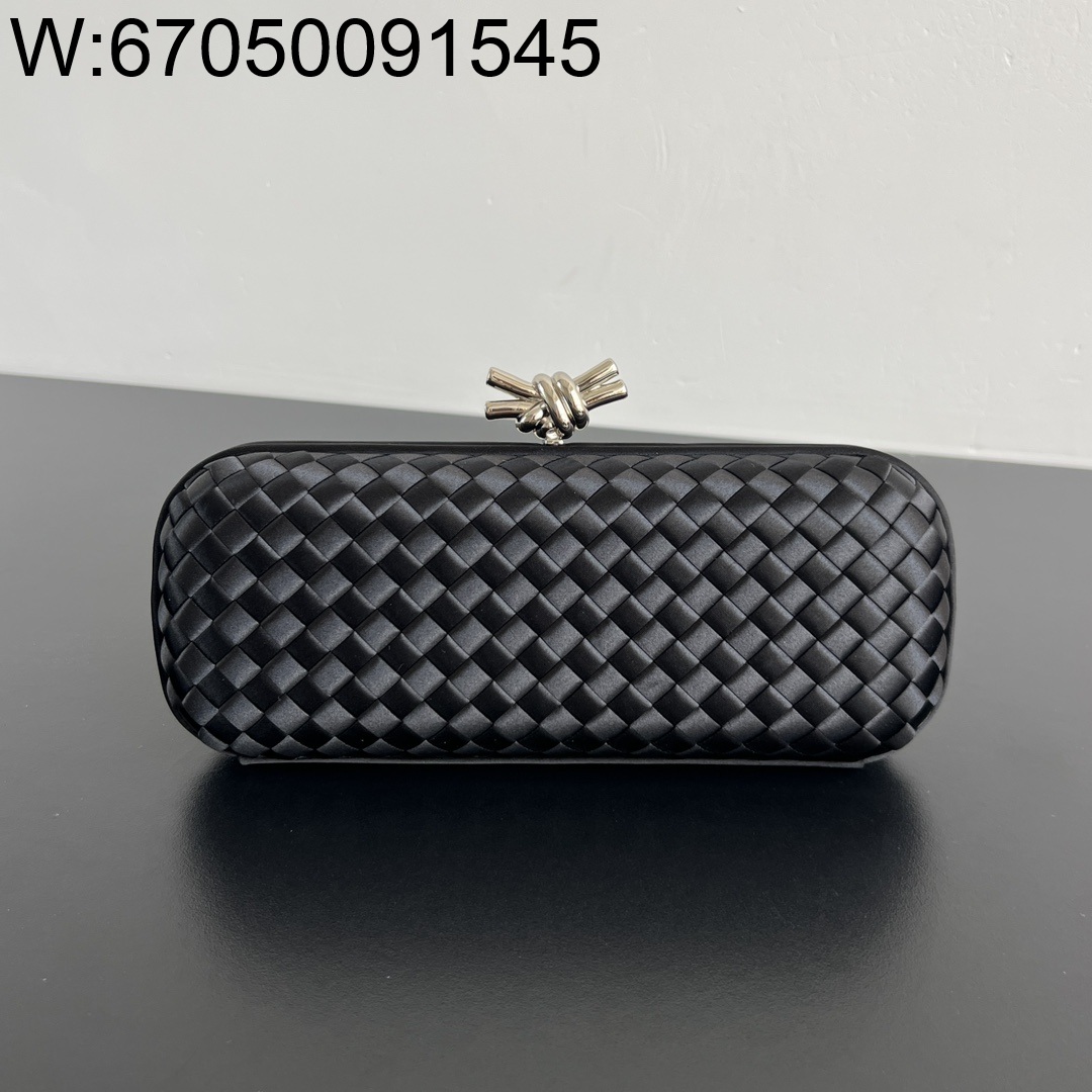 징 팩토리 보테가베네타 놋 717622 25*10*5cm 블랙 실크 명주