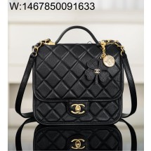 [JD] 샤넬 25B 스몰 백팩 그레인드 카프스킨 골드 메탈 블랙 22*19.5*7cm 