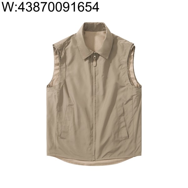 [흰] 던힐 dunhill 순색 양면 지퍼 조끼 베이지