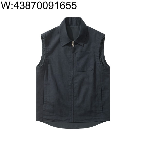 [흰] 던힐 dunhill 순색 양면 지퍼 조끼 블랙