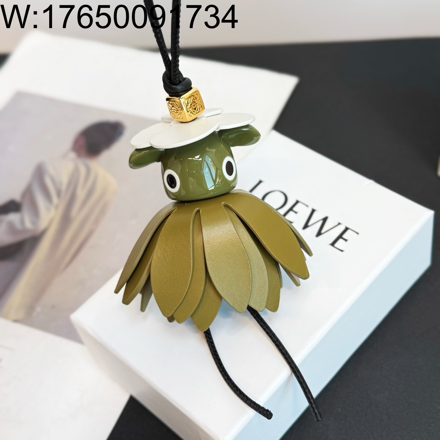 AGG 로에베 Puzz 정령 백 참 초록색