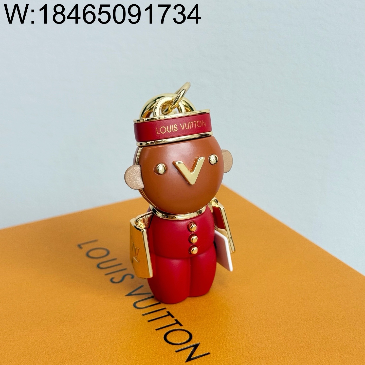 AGG 루이비통 웨이터 키링 백 참 레드 M1990