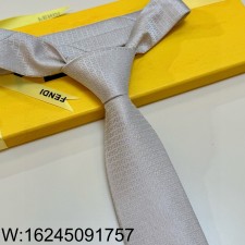 AGG 펜디 미니 올 오버 FF로고 넥타이 베이지