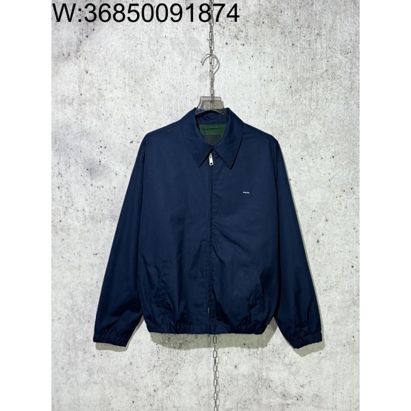 [사슬공장] 프라다 FW25 미니 모노그램 지퍼 자켓 네이비