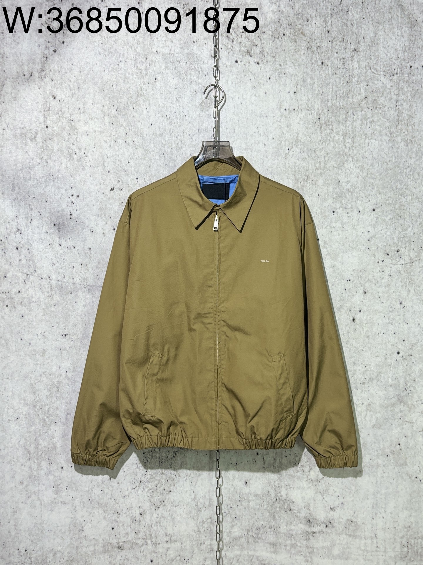 [사슬공장] 프라다 FW25 미니 모노그램 지퍼 자켓 카키