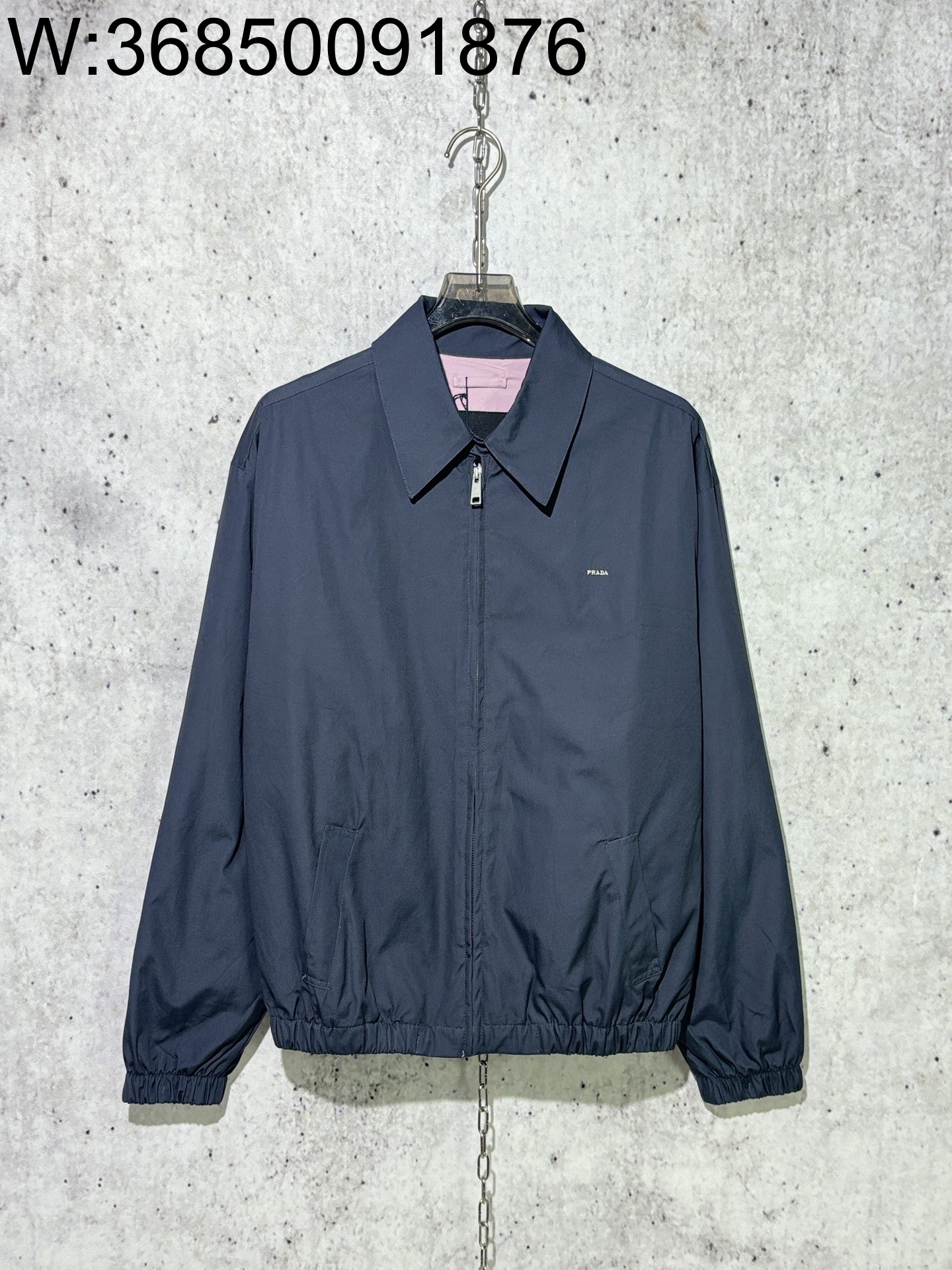 [사슬공장] 프라다 FW25 미니 모노그램 지퍼 자켓 블랙