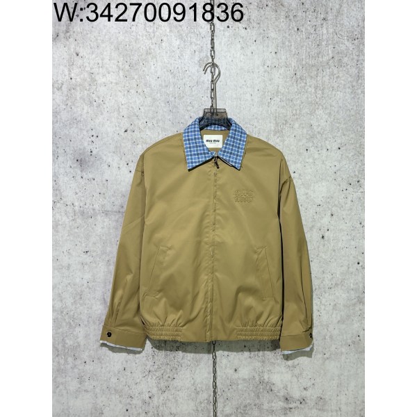 [사슬공장] 미우미우 25SS 모노그램 탈부착 페이크 레이어링 자켓