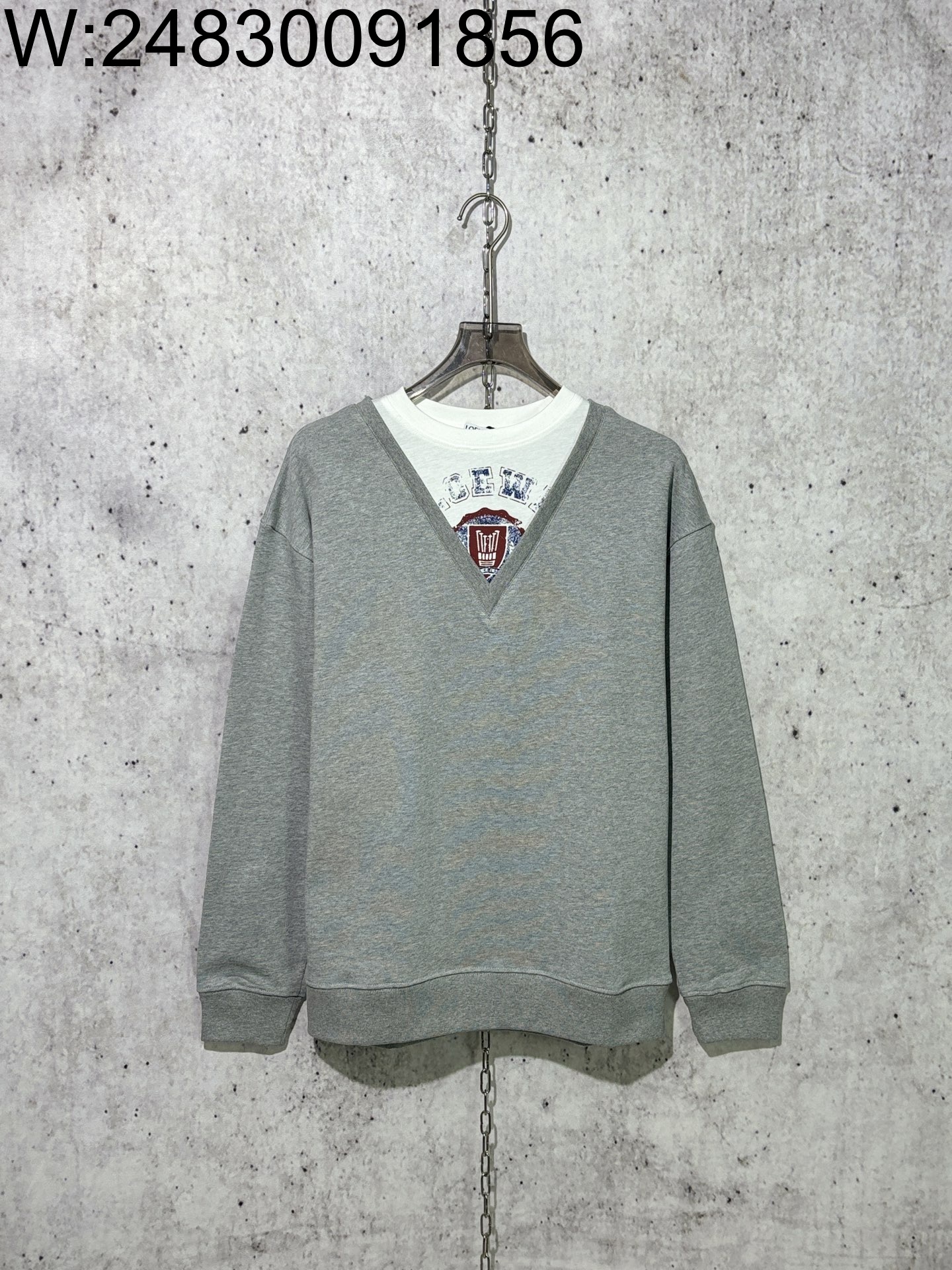 [사슬공장] 로에베 페이크 레이어링 맨투맨 그레이