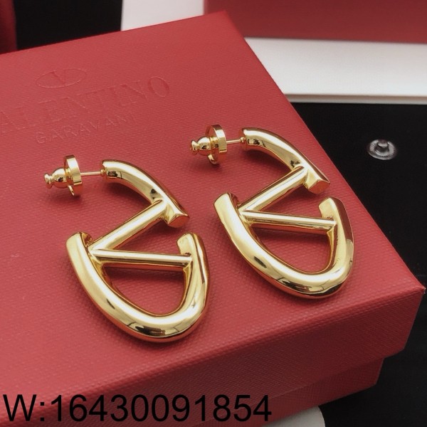 AGG 발렌티노 큰 로고 귀걸이 골드