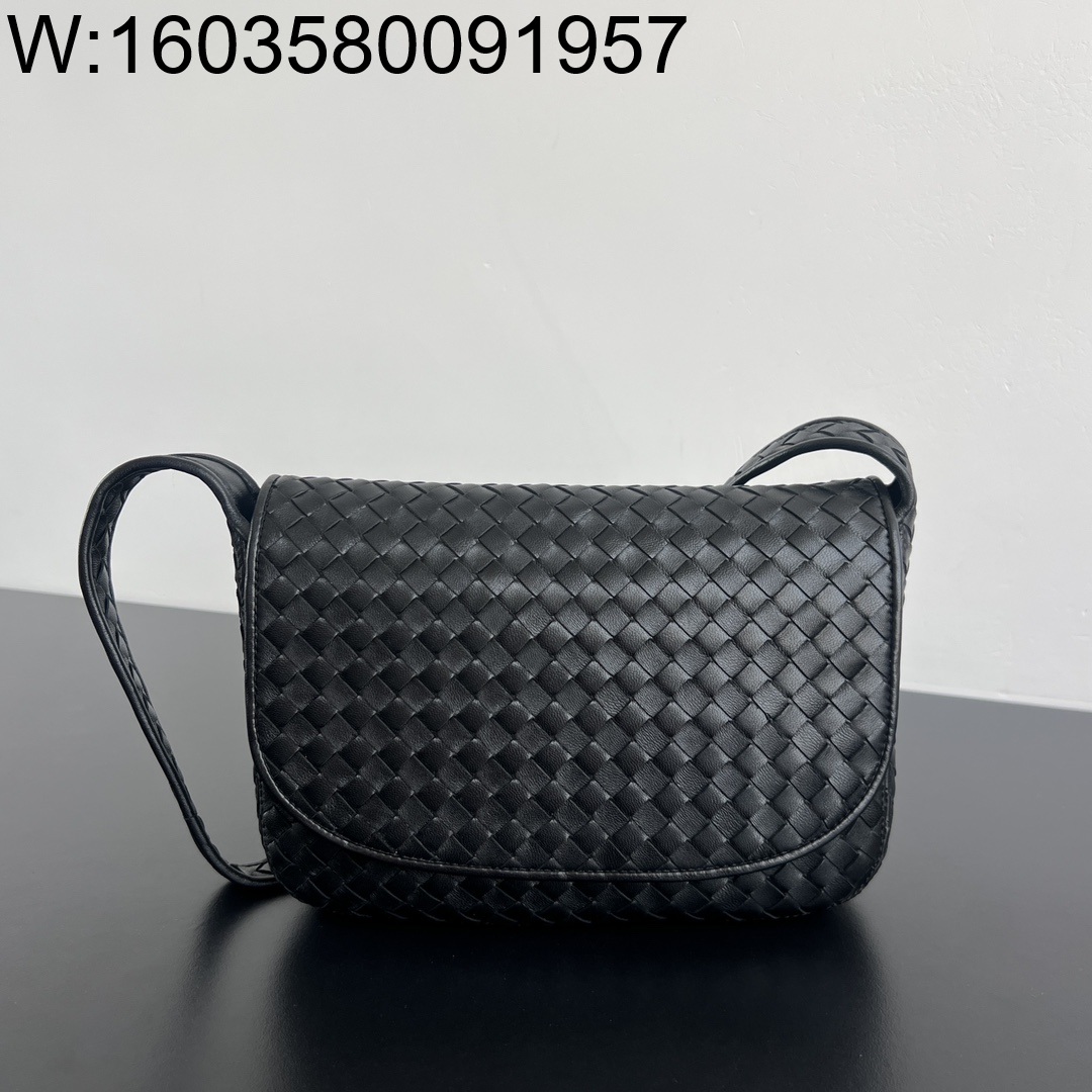 징 팩토리 보테가베네타 베네토 플랩 메신저 백 블랙 843836 26*18.5*5cm