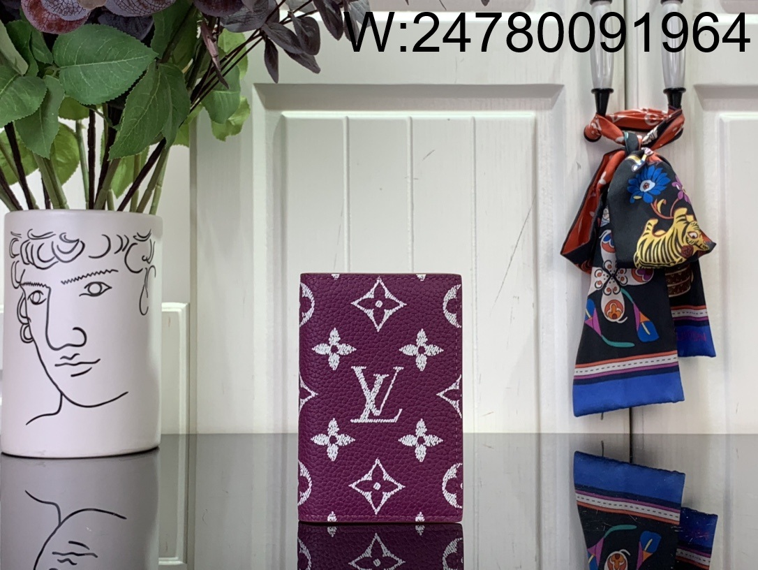 [88factory] 루이비통 포켓 오거나이저 카드지갑 M61696 M26080 1*7.5*11cm 퍼플