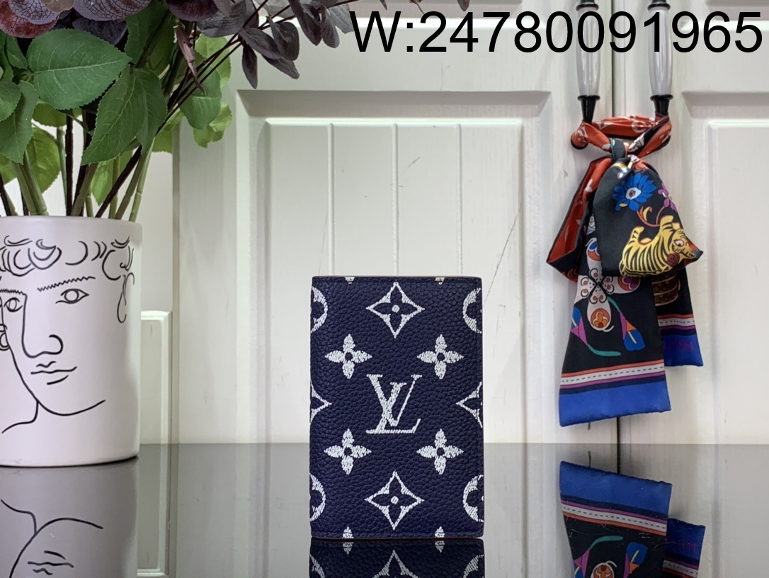 [88factory] 루이비통 포켓 오거나이저 카드지갑 M61696 M26080 1*7.5*11cm 네이비