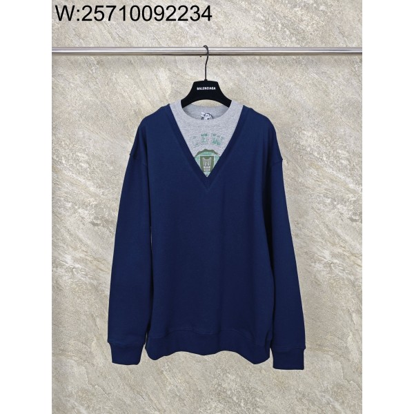 GTR공장 로에베 페이크 레이어링 맨투맨 네이비