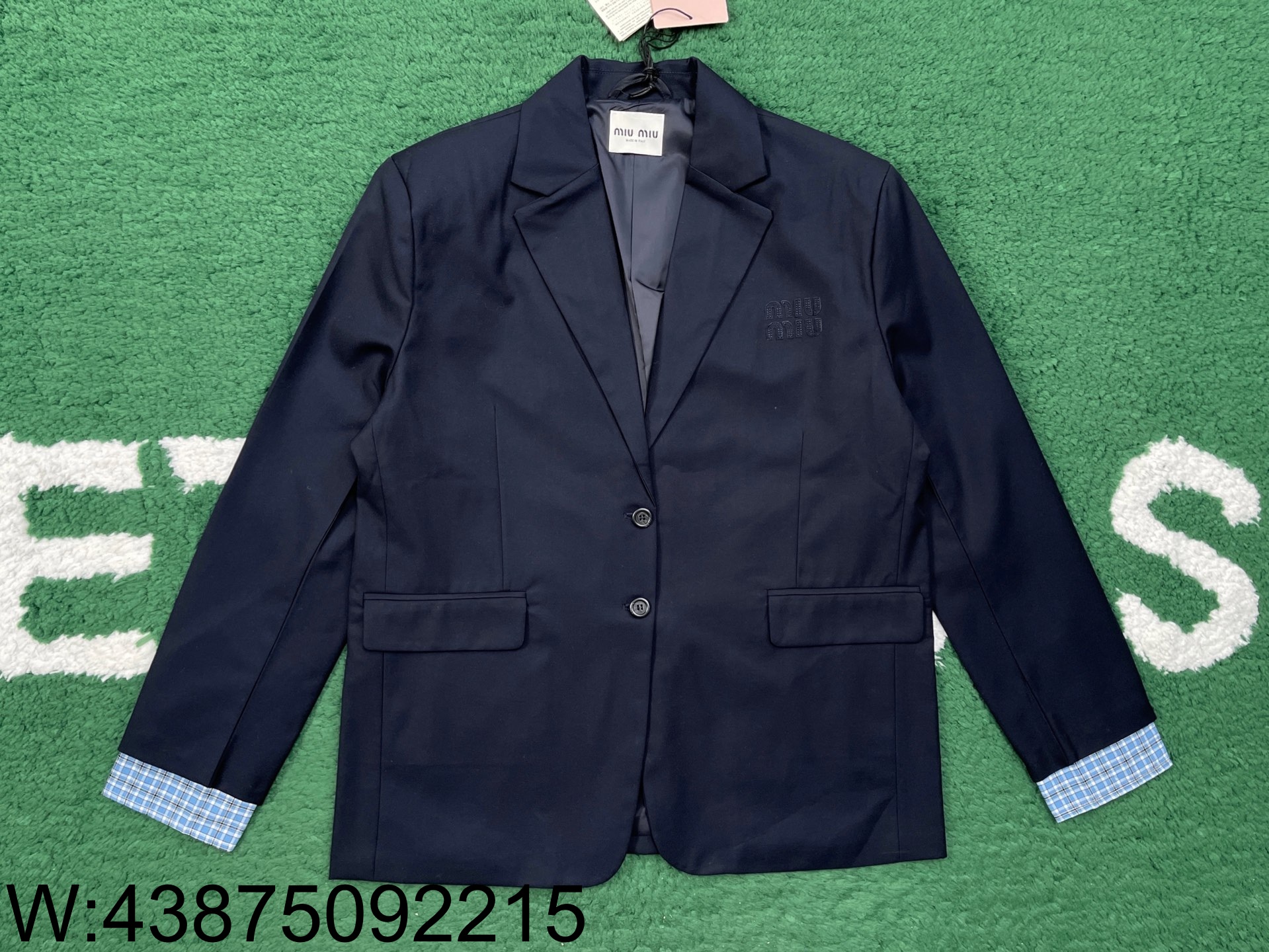 [잔디집1] 미우미우 모노그램 양복 상의 자켓 블랙