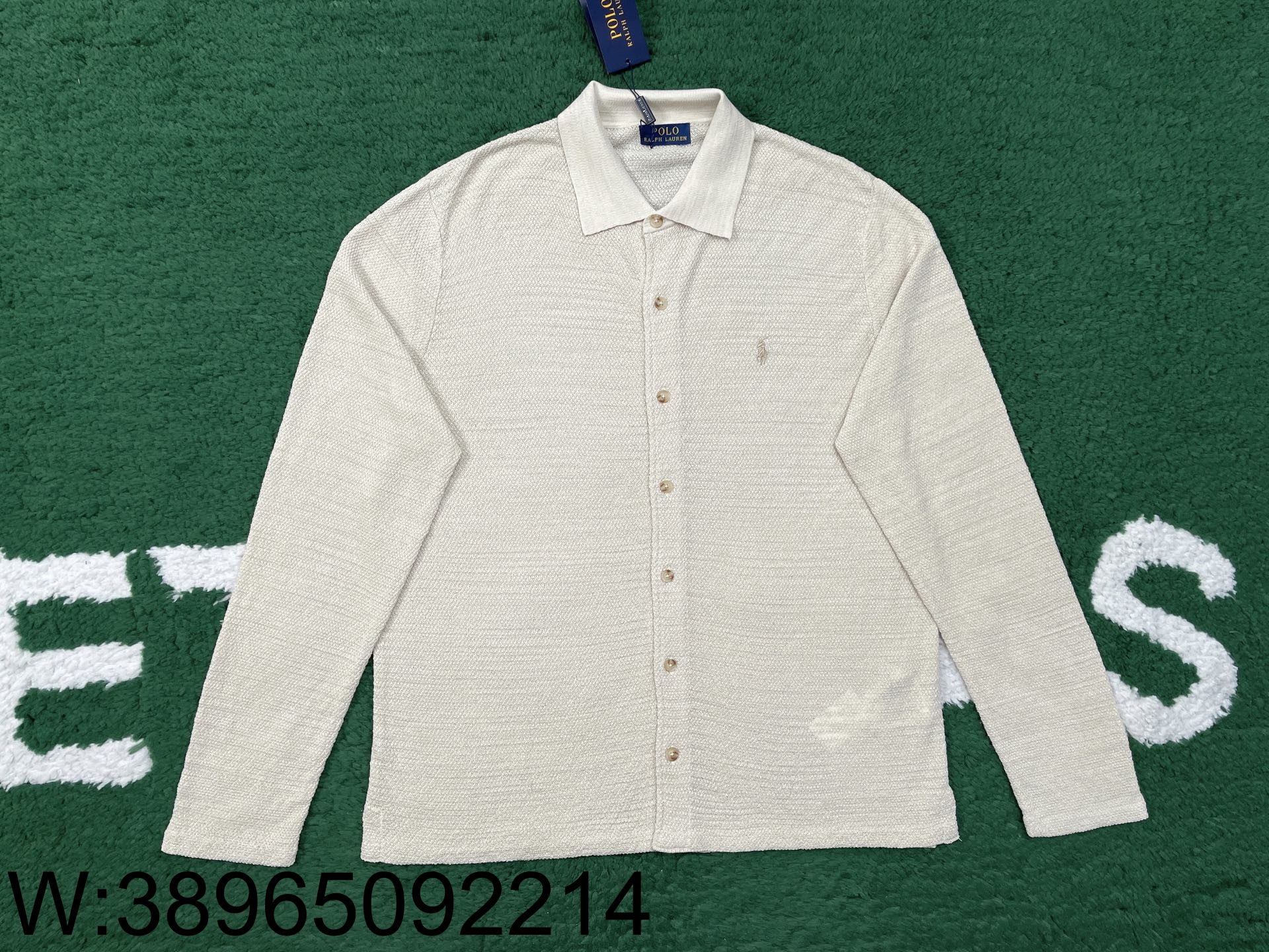 [잔디집1] 폴로 랄프로렌 Ralph Lauren 단추 카라 가디건 베이지