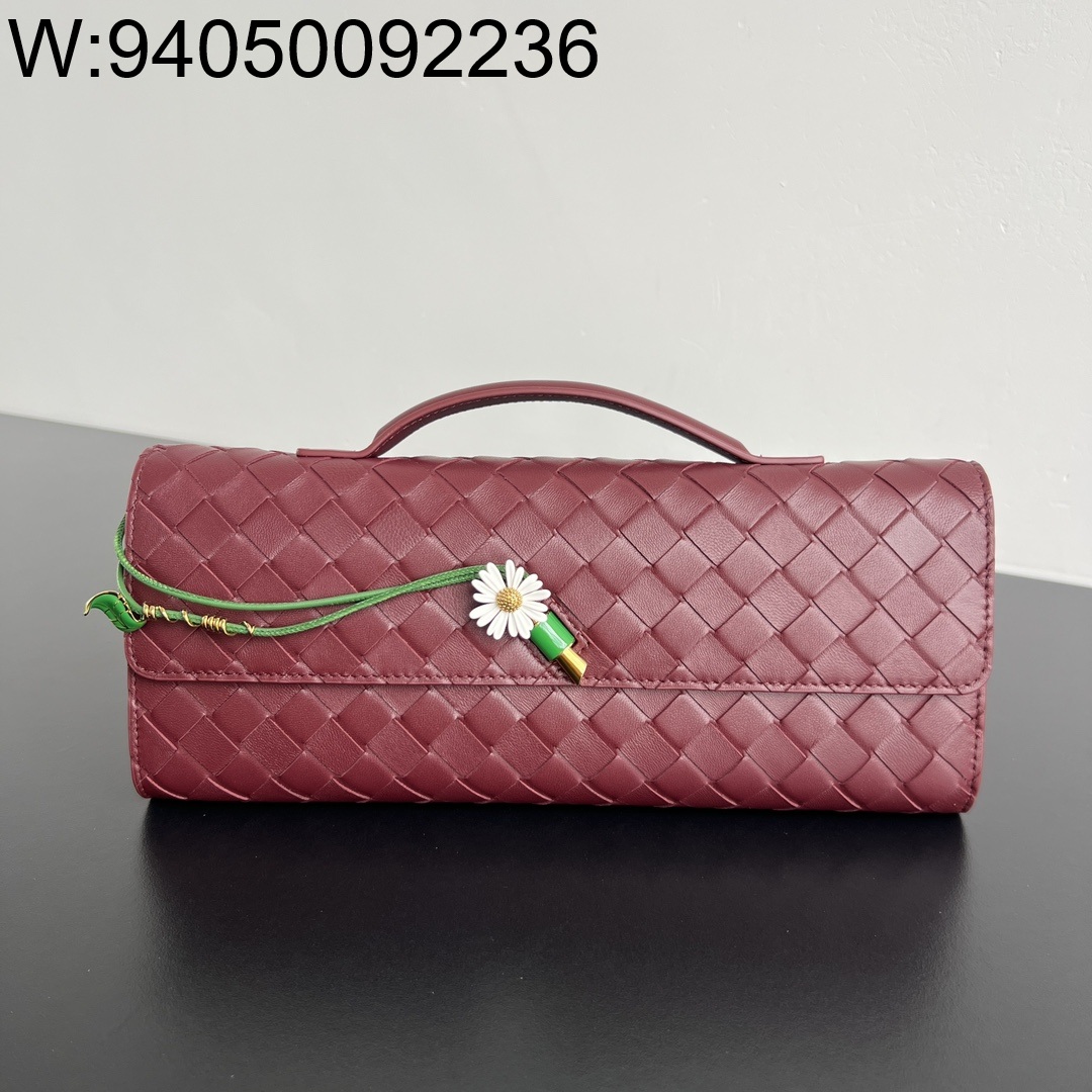 징 팩토리 보테가베네타 안디아모 클러치 836810 31*13*3cm 와인