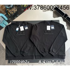 V공장 루이비통 구슬 LV 모노그램 단색 맨투맨 블랙