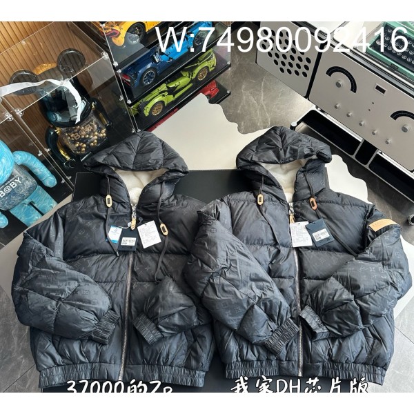 V공장 루이비통 올 오버 로고 털 코튼 점퍼 블랙