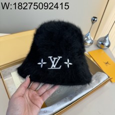 AGG 루이비통 로고 자수 털 모...