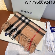 AGG 버버리 클래식 체크 캐시미어 스카프 카키