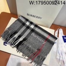 AGG 버버리 클래식 체크 캐시미어 스카프 그레이