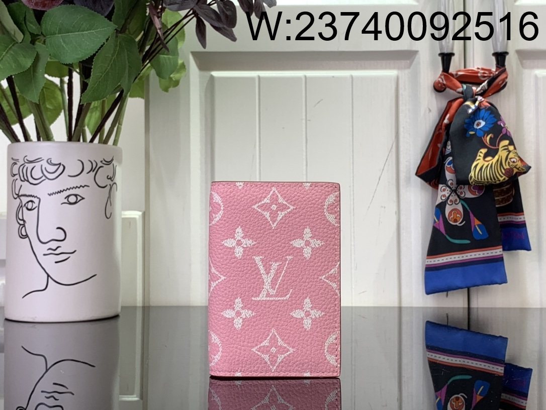 [88factory] 루이비통 포켓 오거나이저 카드지갑 M61696 M26080 1*7.5*11cm 핑크