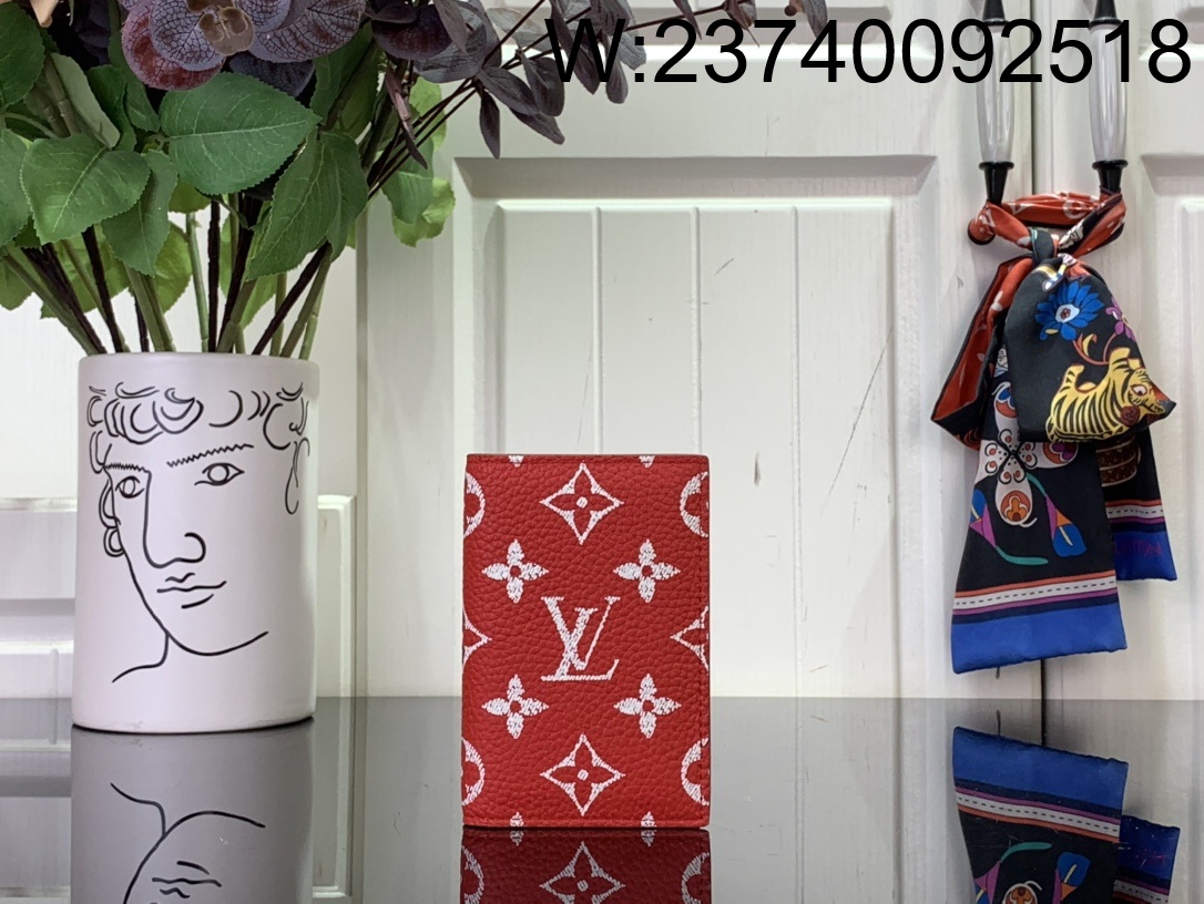 [88factory] 루이비통 포켓 오거나이저 카드지갑 M61696 M26080 1*7.5*11cm 레드