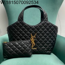 Pomegrante 생로랑 미디엄 퀼팅 나파 블랙 858191 30*15cm