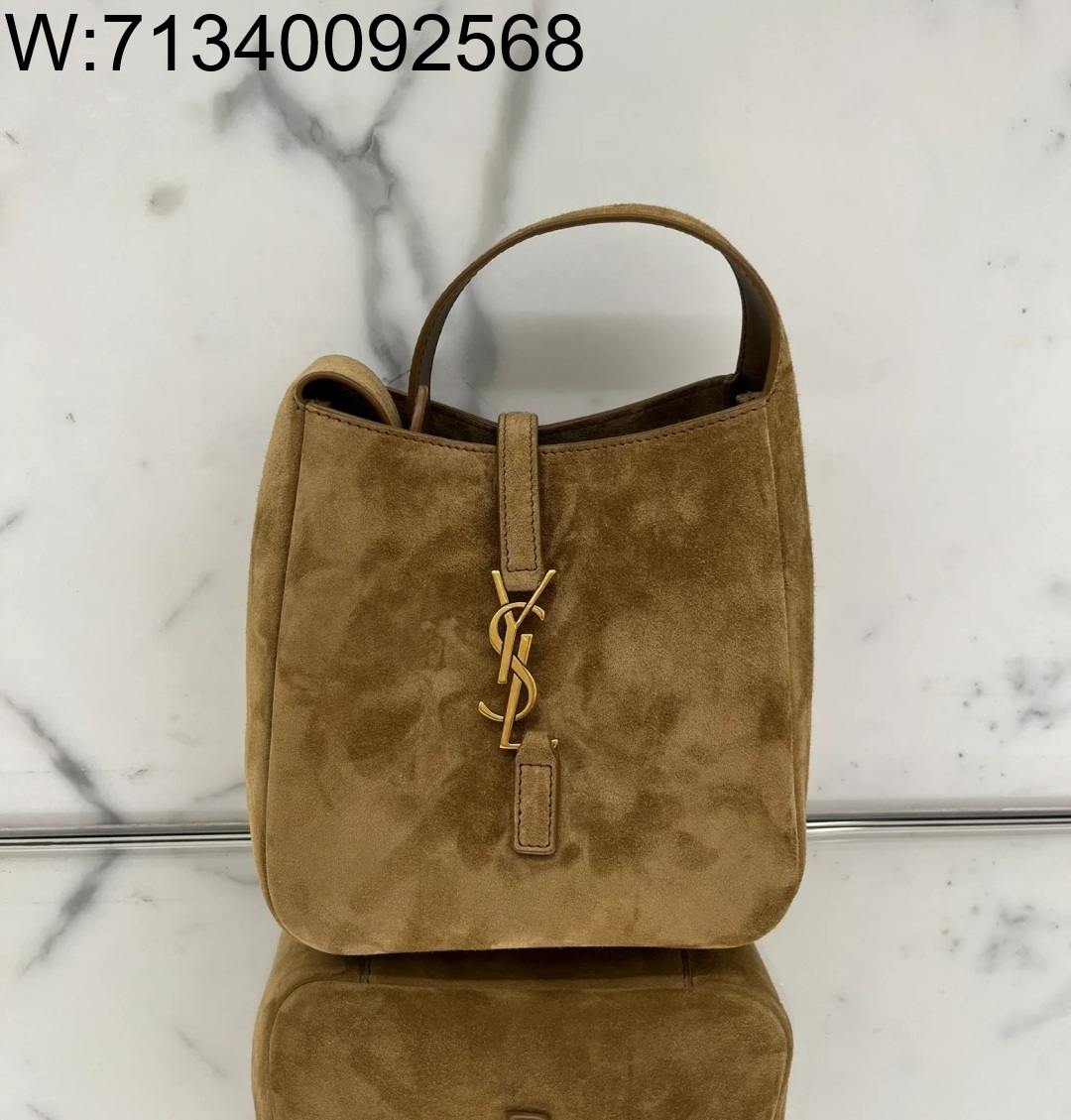 Pomegrante 생로랑 그레인 가죽 소재의 유영한 LE 5 A 7 베이비백 809461 15*7*16cm 브라운 스웨이드