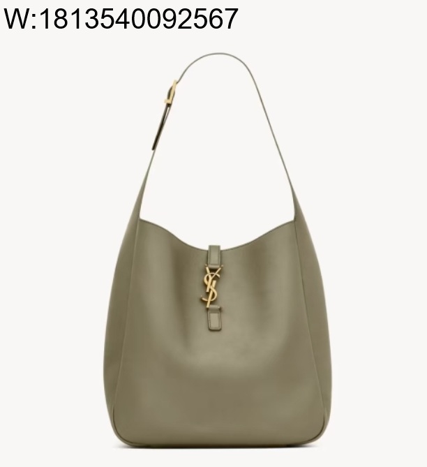 Pomegrante 생로랑 그레인 가죽 소재의 LE 5 A 7 소프트 라지백 753837 30*13*31cm 올리브