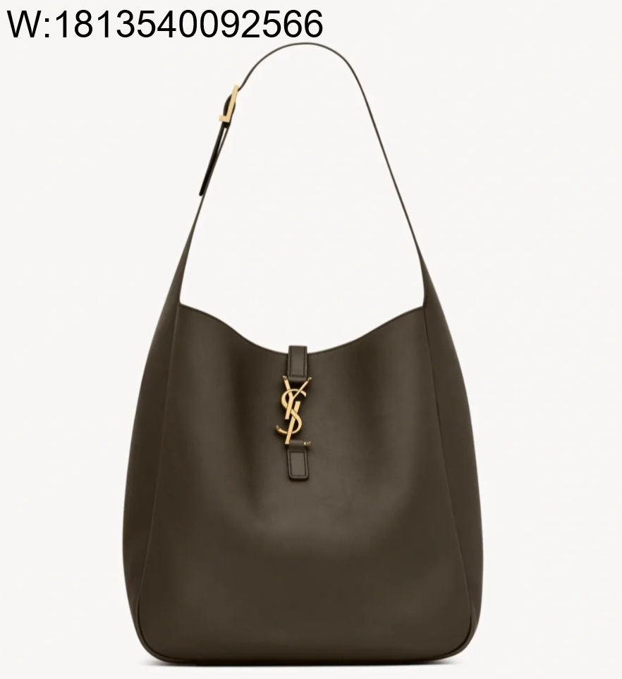 Pomegrante 생로랑 그레인 가죽 소재의 LE 5 A 7 소프트 라지백 753837 30*13*31cm 다크 올리브